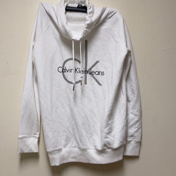 Calvin Klein jeans sweatshirt with cowl drawstring collar M - Picture 1 of 6